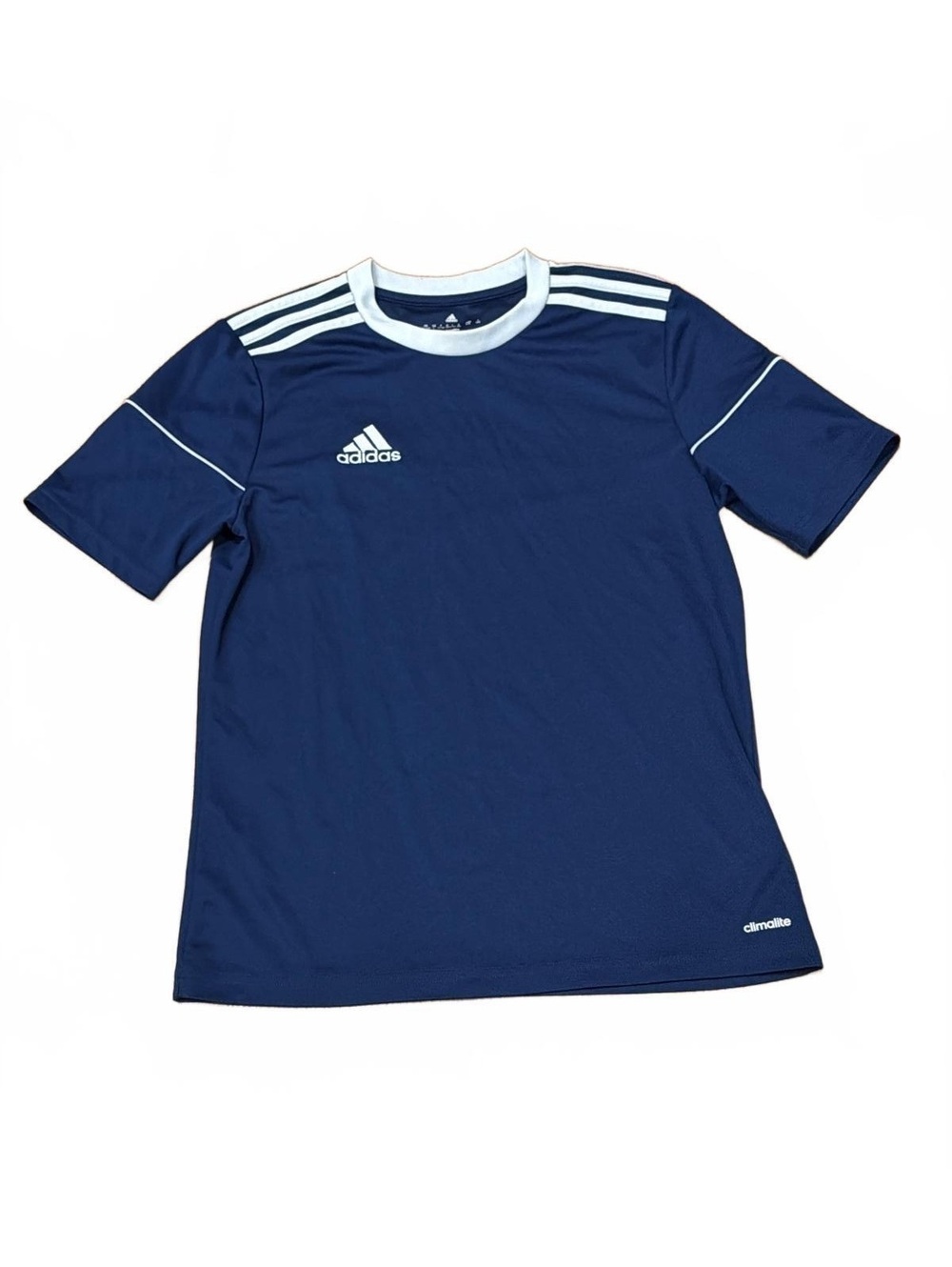 adidas Youth Large 13/14 Climacool Tshirt Navy Blue Activewear big kids sports
